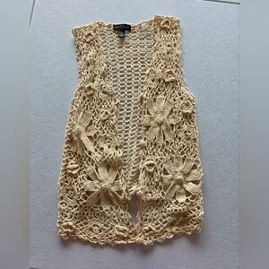 One Step Ahead Cream Crochet Knit